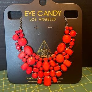 Eye Candy Red Faucet Statements Necklace